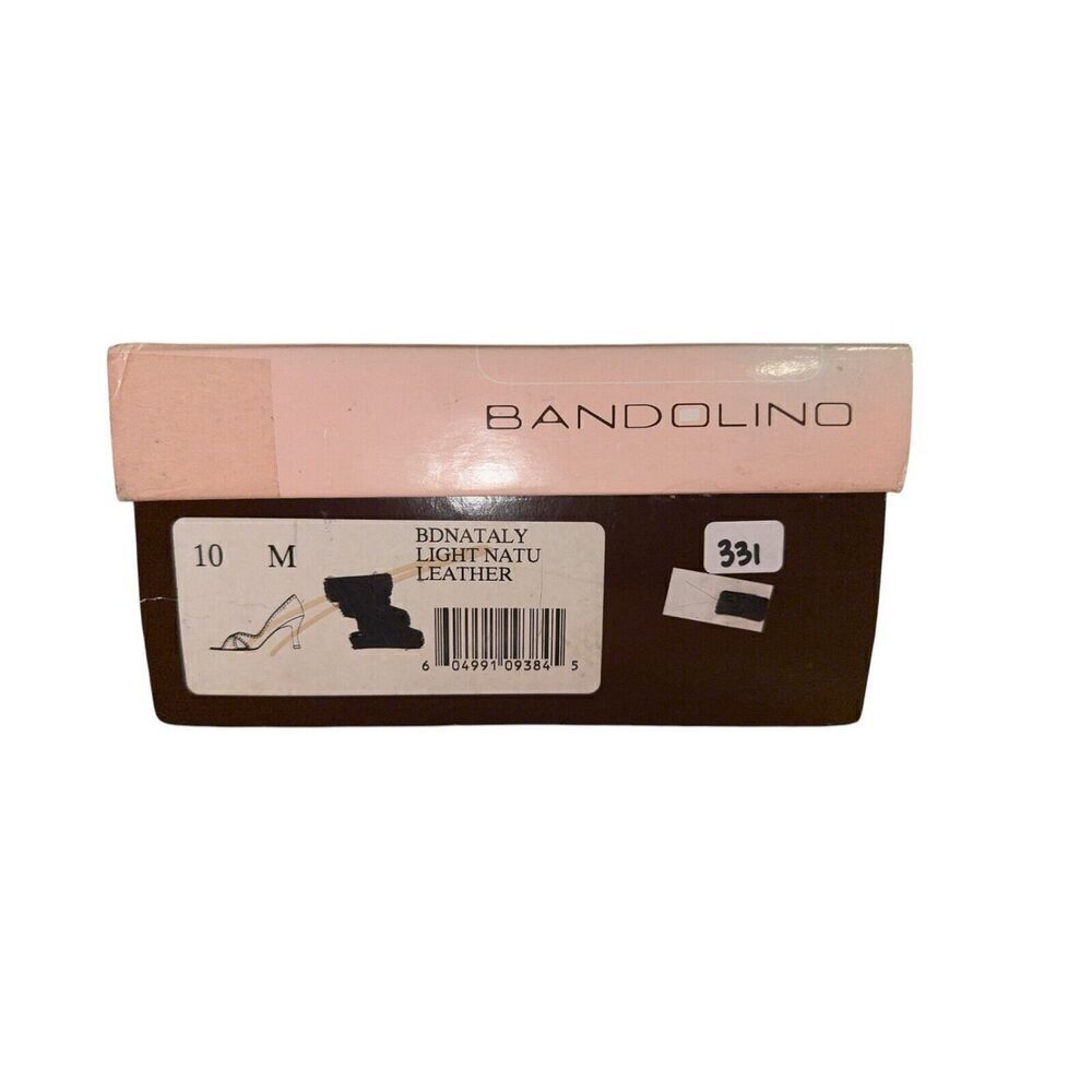 Bandolino Nataly Light Natural Color Leather Open Toe Pumps Womens Size 10 NWB - Picture 10 of 10